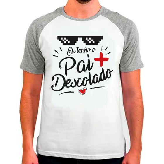 Imagem de Camiseta raglan dia dos pais papai cinza branca masc13