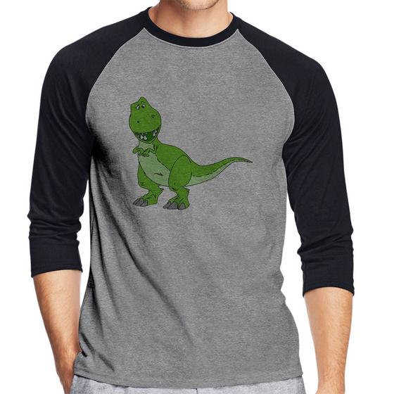 Imagem de Camiseta Raglan Dinossauro Manga 3/4 - Foca na Moda