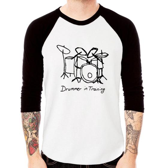 Imagem de Camiseta Raglan Drummer in Training Manga 3/4 - Foca na Moda