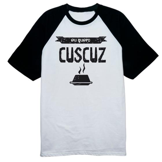 Imagem de Camiseta Raglan Eu quero cuscuz