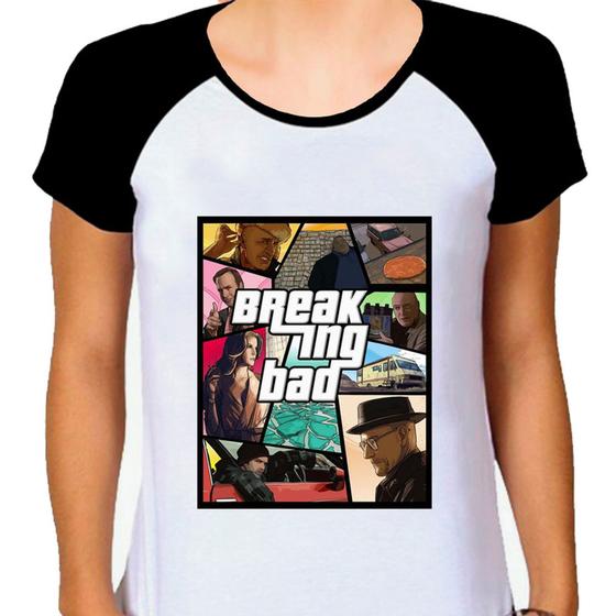 Imagem de Camiseta Raglan Feminina Branca Breaking Bad 02