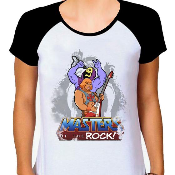 Imagem de Camiseta Raglan Feminina Branca Desenho He-Man 03