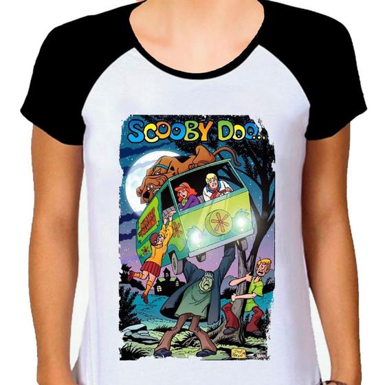 Imagem de Camiseta Raglan Feminina Branca Desenho Scooby Doo 05