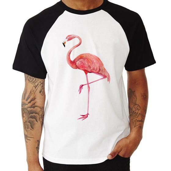 Imagem de Camiseta Raglan Flamingo - Foca na Moda