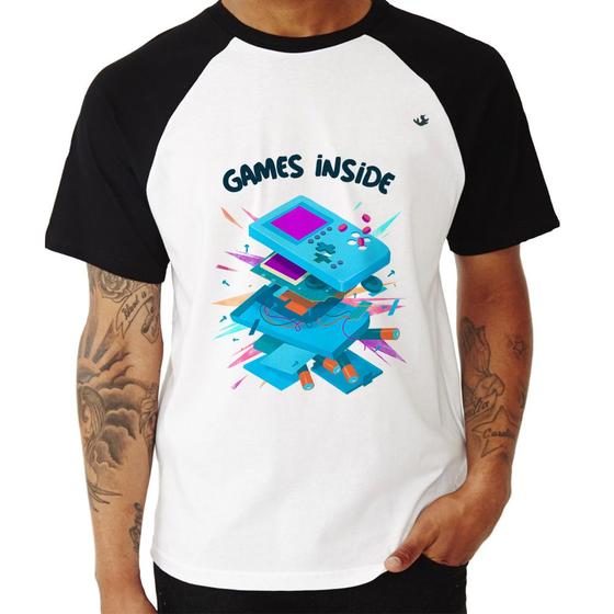 Imagem de Camiseta Raglan Games Inside - Foca na Moda