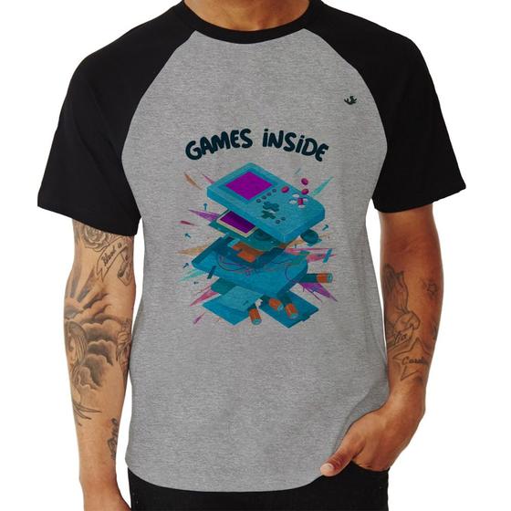 Imagem de Camiseta Raglan Games Inside - Foca na Moda