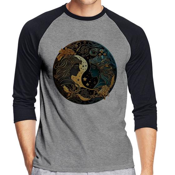 Imagem de Camiseta Raglan Gêmeos Sígno Manga 3/4 - Foca na Moda