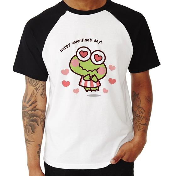 Imagem de Camiseta Raglan Happy Valentine's Day - Foca na Moda