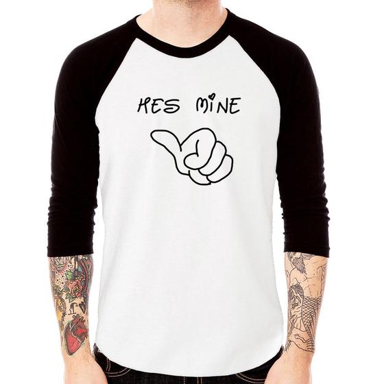 Imagem de Camiseta Raglan He's Mine Manga 3/4 - Foca na Moda