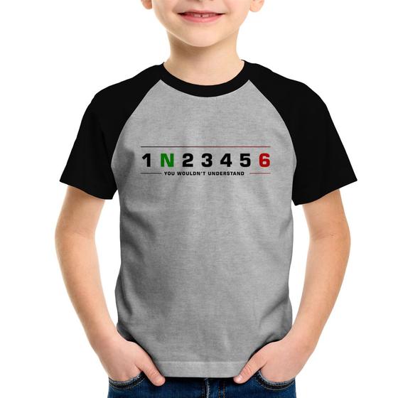 Imagem de Camiseta Raglan Infantil 1 N 2 3 4 5 6 You Wouldn't Understand - Foca na Moda