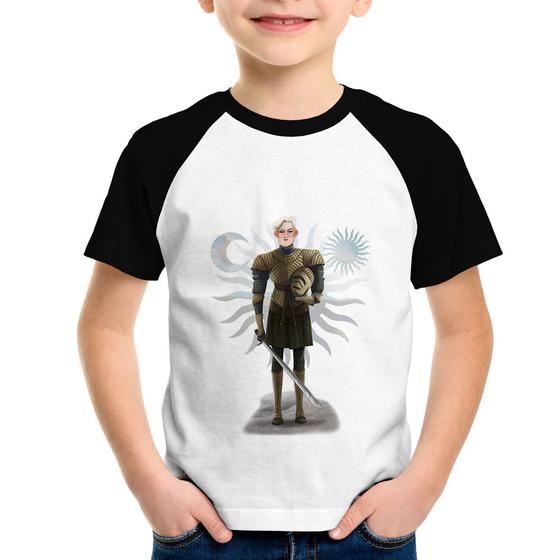 Imagem de Camiseta Raglan Infantil Brienne of Tarth - Foca na Moda