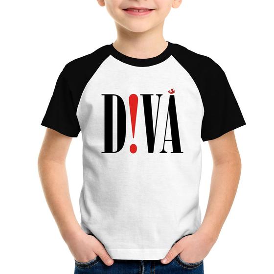 Imagem de Camiseta Raglan Infantil Diva - Foca na Moda