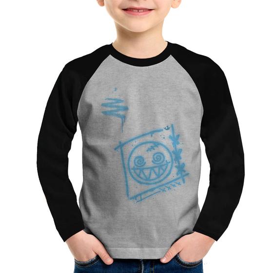 Imagem de Camiseta Raglan Infantil Dizzy Eyes Madpunk co. Manga Longa - Foca na Moda