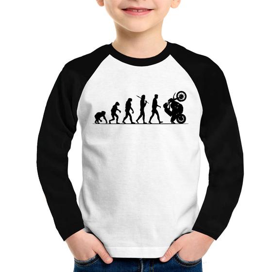 Imagem de Camiseta Raglan Infantil Evolução do Grau XT 660 Manga Longa - Foca na Moda