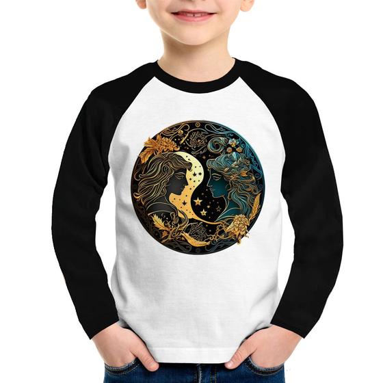 Imagem de Camiseta Raglan Infantil Gêmeos Sígno Manga Longa - Foca na Moda