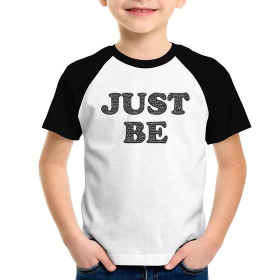 Imagem de Camiseta Raglan Infantil Just Be - Foca na Moda