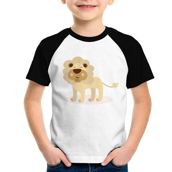 Imagem de Camiseta Raglan Infantil Leãozinho - Foca na Moda