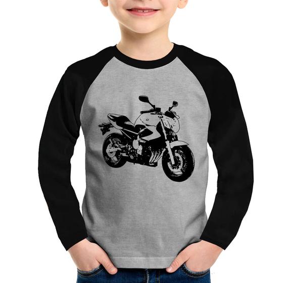 Imagem de Camiseta Raglan Infantil Moto XJ6 N Art Manga Longa - Foca na Moda