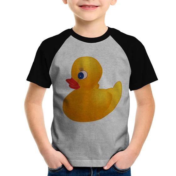 Imagem de Camiseta Raglan Infantil Patinho de Borracha - Foca na Moda