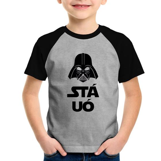 Imagem de Camiseta Raglan Infantil Stá Uó - Foca na Moda