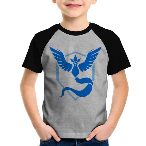 Imagem de Camiseta Raglan Infantil Team Mystic - Foca na Moda