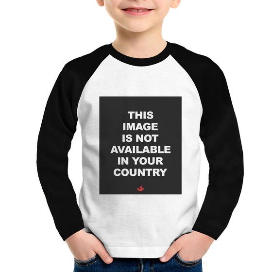 Imagem de Camiseta Raglan Infantil This image is not available in your country Manga Longa - Foca na Moda