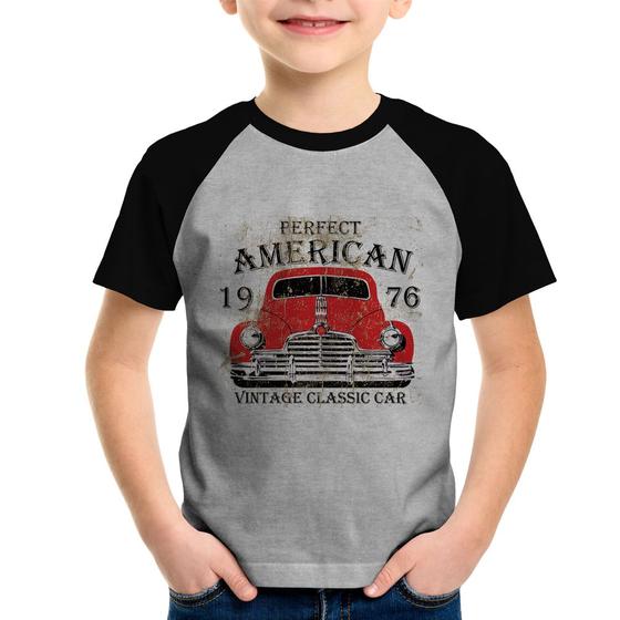 Imagem de Camiseta Raglan Infantil Vintage Classic Car - Foca na Moda