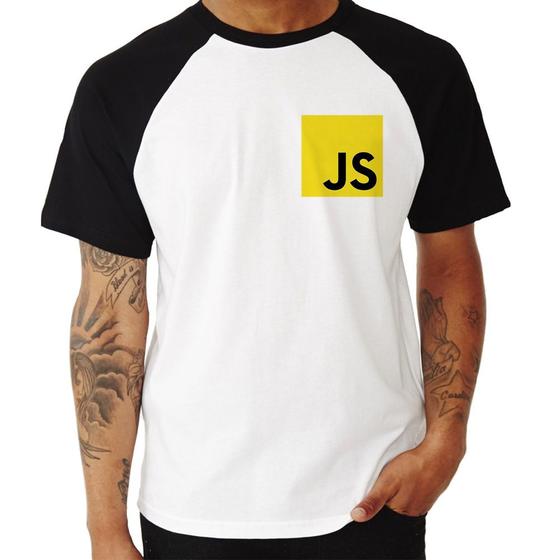 Imagem de Camiseta Raglan JavaScript - Foca na Moda