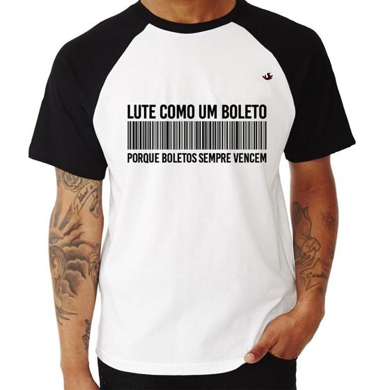 Imagem de Camiseta Raglan Lute como um boleto - Foca na Moda