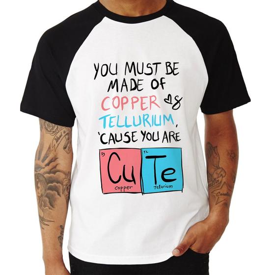 Imagem de Camiseta Raglan Made of Cooper Cute - Foca na Moda