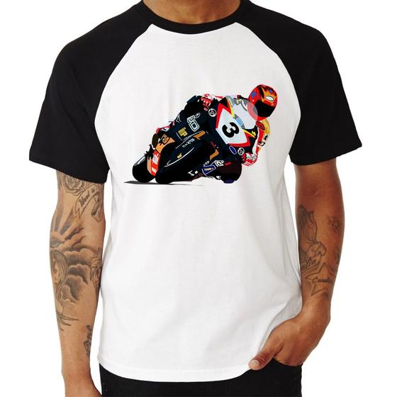 Imagem de Camiseta Raglan Motorcycle Racing - Foca na Moda