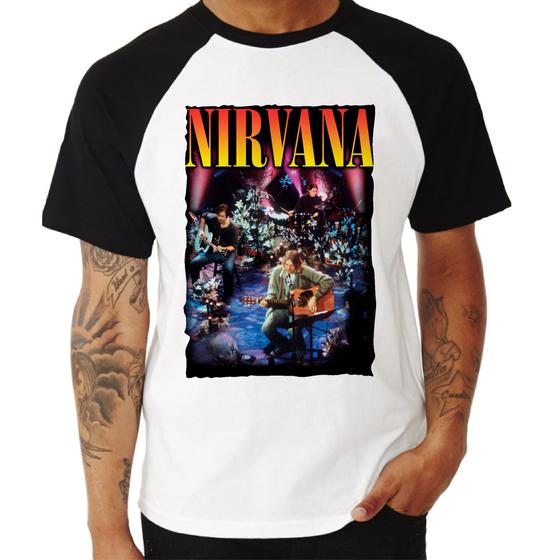 Imagem de Camiseta Raglan Nirvana Kurt Cobain Coleção Rock 9