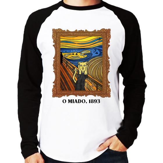 Imagem de Camiseta Raglan O miado, 1893 Manga Longa - Foca na Moda