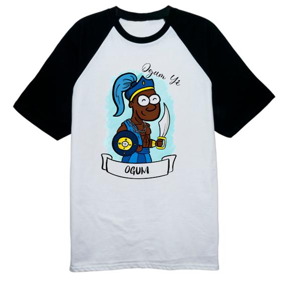 Imagem de Camiseta Raglan Orixas Cartoon Ogum Ie