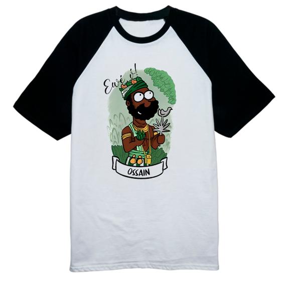 Imagem de Camiseta Raglan Orixas Cartoon Ossain Eve o