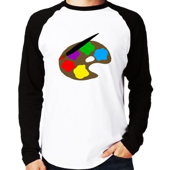 Imagem de Camiseta Raglan Paint Colors Artboard Manga Longa - Foca na Moda