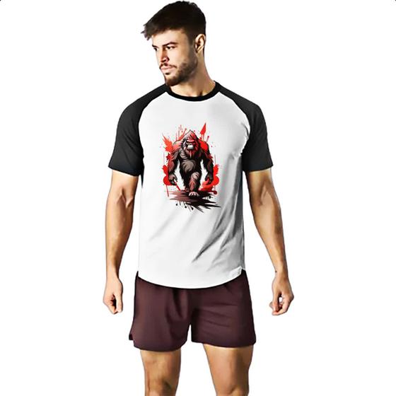 Imagem de Camiseta Raglan Pe grande splash art