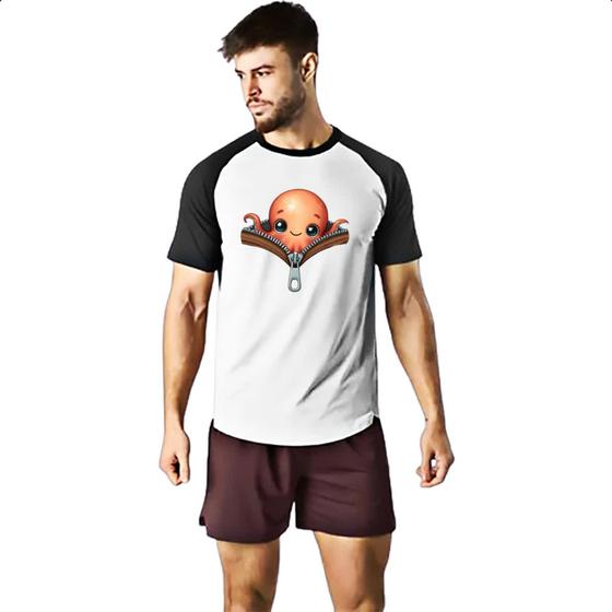 Imagem de Camiseta Raglan Polvo no ziper