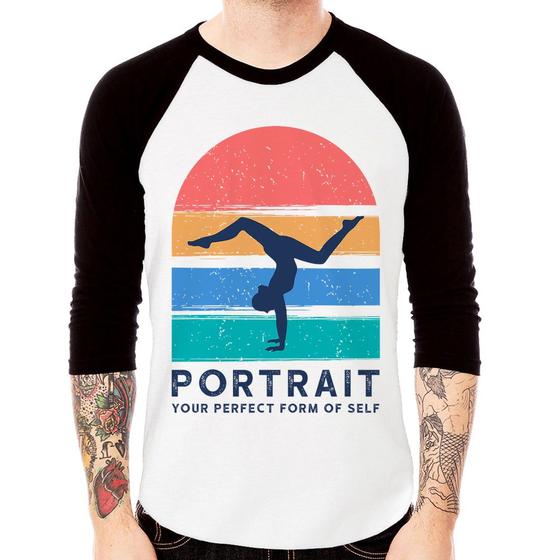 Imagem de Camiseta Raglan Portrait Your Perfect Form Of Self Manga 3/4 - Foca na Moda