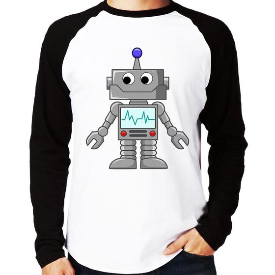 Imagem de Camiseta Raglan Robozinho Manga Longa - Foca na Moda