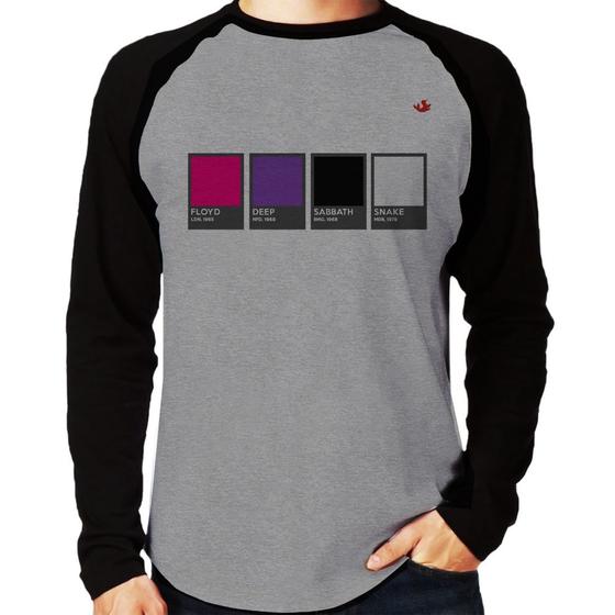 Imagem de Camiseta Raglan Rock Color Guide Manga Longa - Foca na Moda