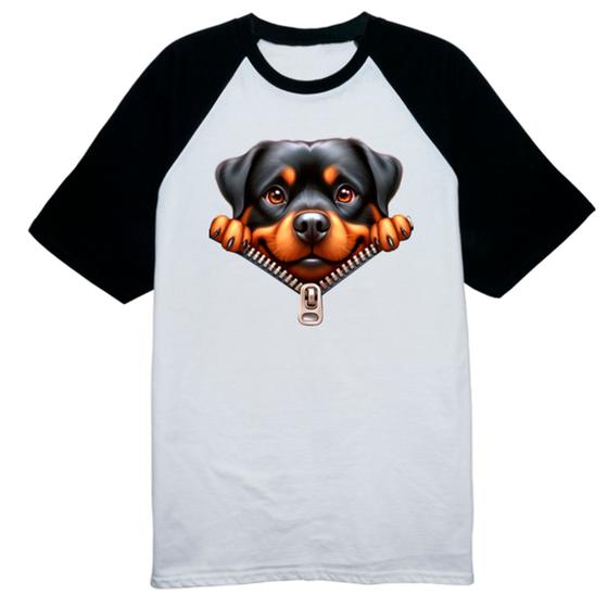 Imagem de Camiseta Raglan Rottweiler no Ziper