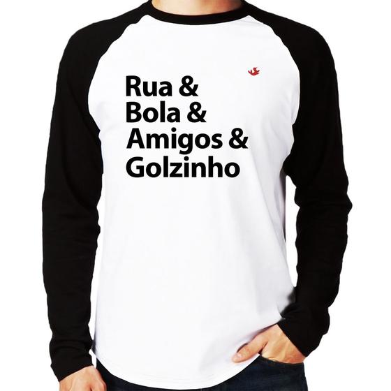 Imagem de Camiseta Raglan Rua & Bola & Amigos & Golzinho Manga Longa - Foca na Moda