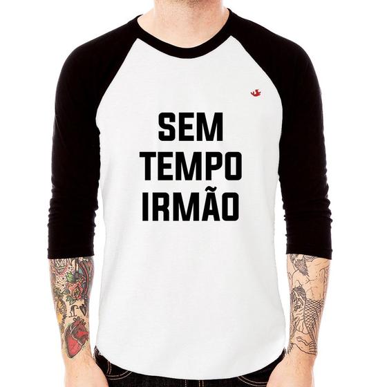 Imagem de Camiseta Raglan Sem tempo irmão Manga 3/4 - Foca na Moda