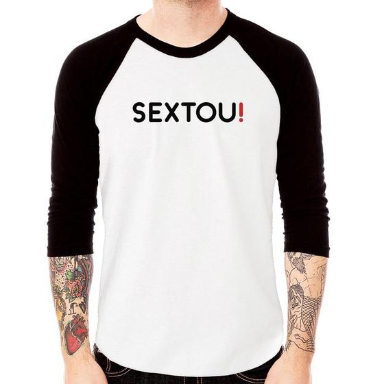 Imagem de Camiseta Raglan Sextou! Manga 3/4 - Foca na Moda