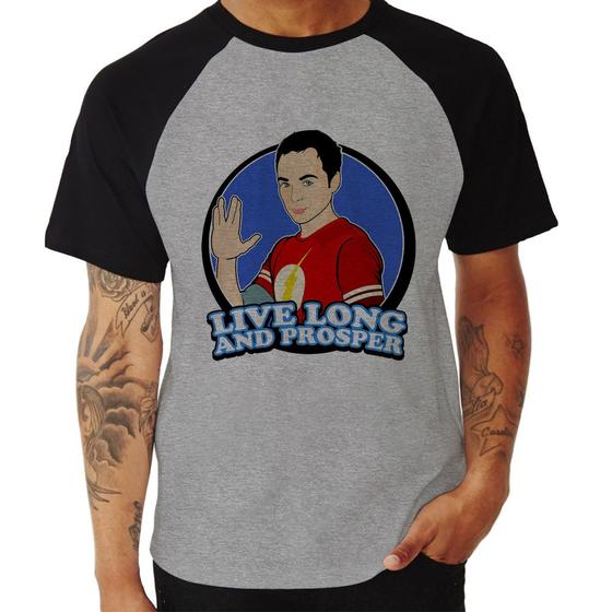 Imagem de Camiseta Raglan Sheldon Spock - Foca na Moda