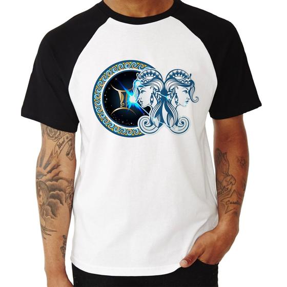 Imagem de Camiseta Raglan Signo Gêmeos Astrologia - Foca na Moda