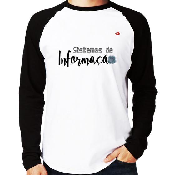 Imagem de Camiseta Raglan Sistemas de Informação Manga Longa - Foca na Moda