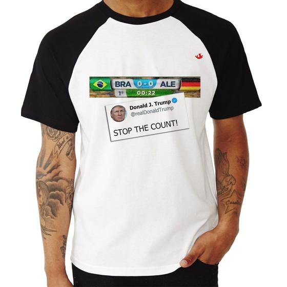 Imagem de Camiseta Raglan Stop the Count 7x1 - Foca na Moda