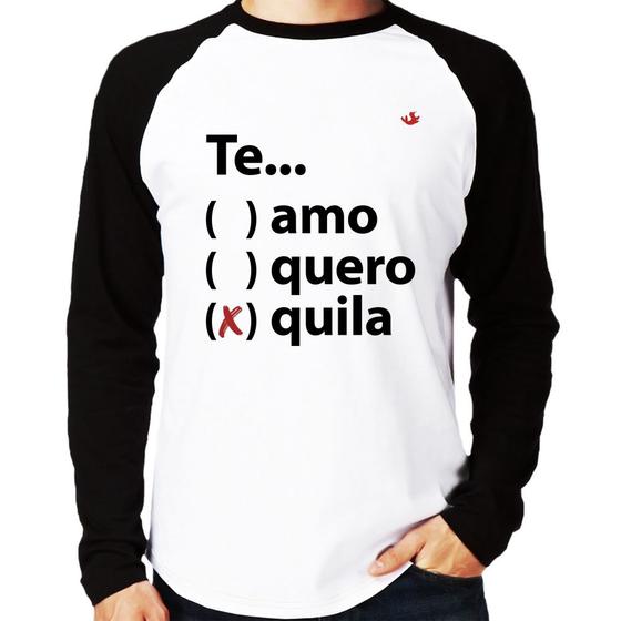 Imagem de Camiseta Raglan Te... quila Manga Longa - Foca na Moda